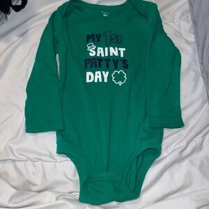 Green Saint Patrick's Day Baby Onesie